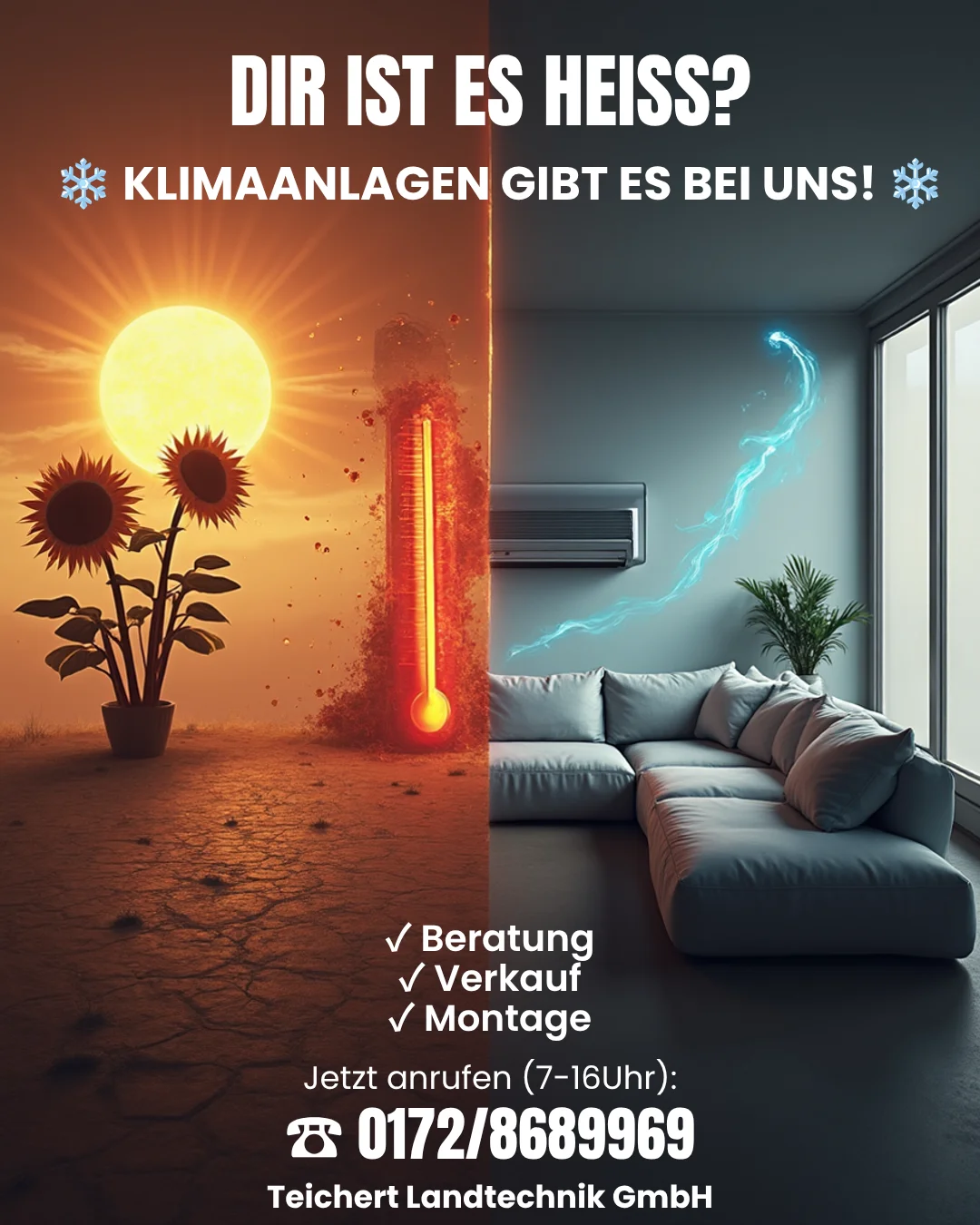 Dir ist heiss? Klimaanlagen jetzt bei uns.